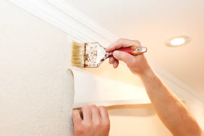 Pose de papier peint à Châtas — revêtements muraux et toiles de verre